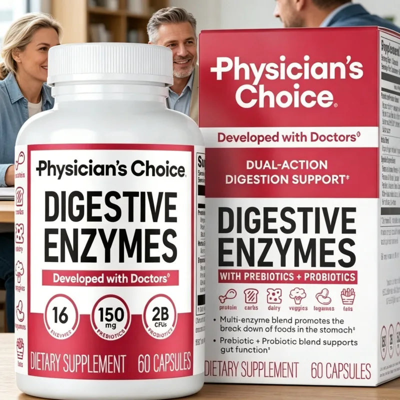 Digestive Enzymes - Gut Health, Multi Enzymes, Organic Prebiotics & Probiotics for Digestive Health
